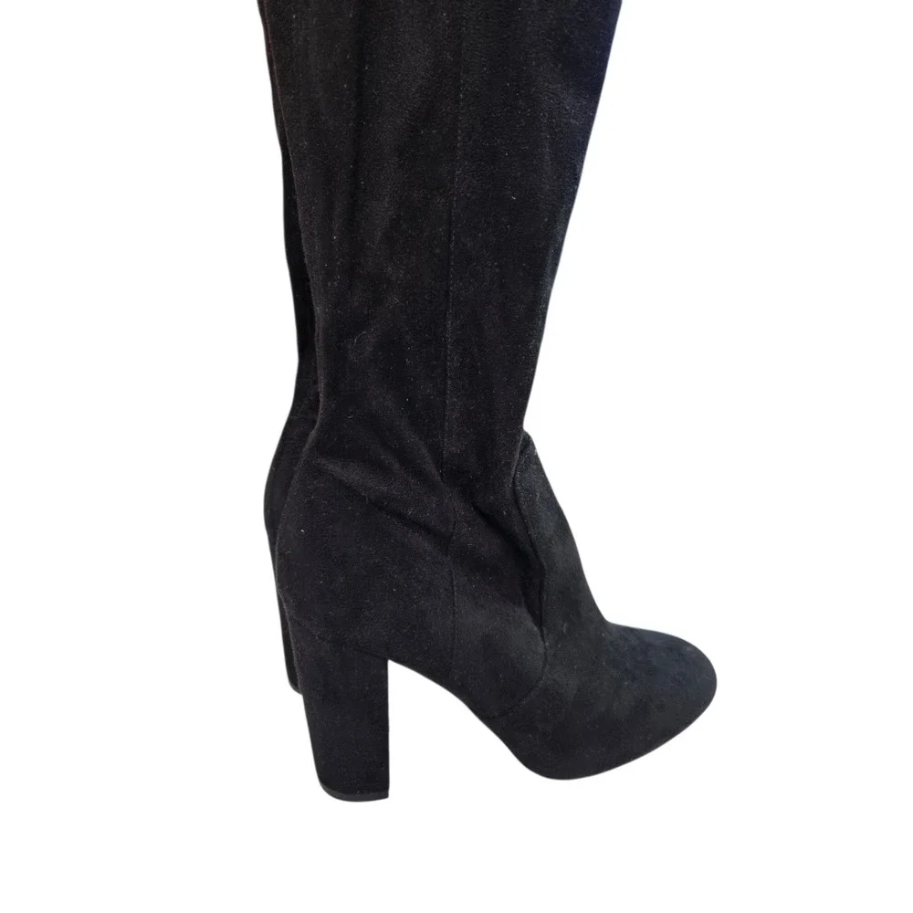 IVANKA TRUMP tall suede Black Over‎ the Knee boots size 7.5  Preowned EUC